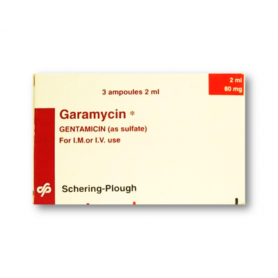 GARAMYCIN 80 MG / 2 ML ( GENTAMICIN ) 3 AMPOULES